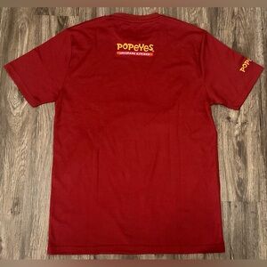 Men’s Popeyes Red/ Orange Logo Employee Performance T-Shirt - Size Medium